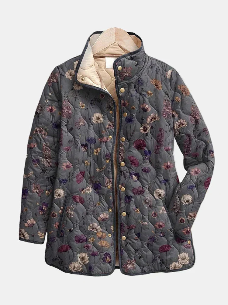 Carol – Vintage Floral Quilted Jacket