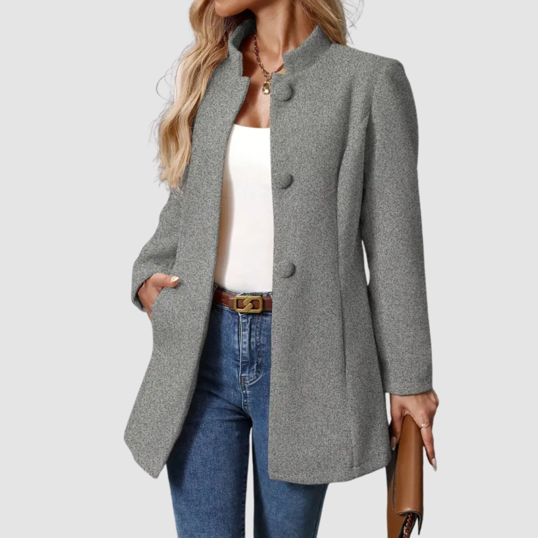 Lindsey – Tailored Stand Collar Elegant Jacket