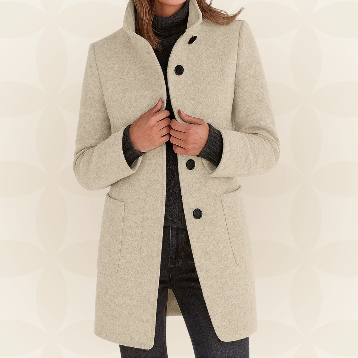 Margaret – Tailored Stand-Collar Coat
