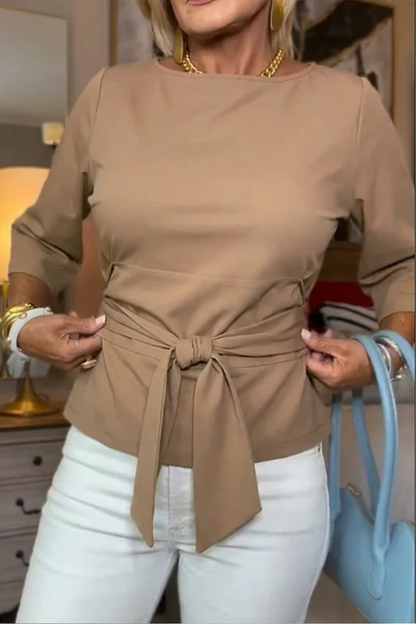 Josie – Belted Bow Waist Top