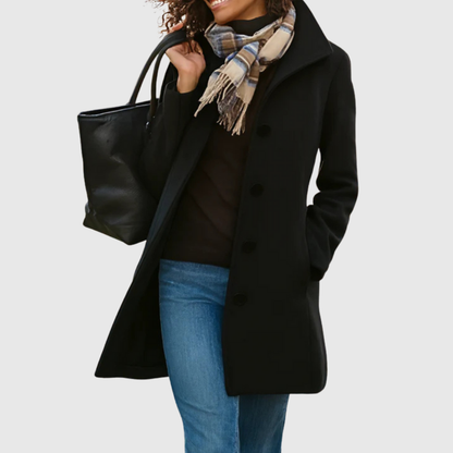 Ethel – Classic Tailored Single-Breasted Long Coat