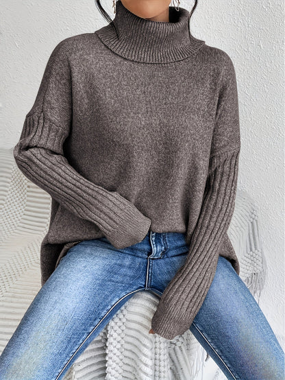 Erica – Oversized Turtleneck Knit Sweater