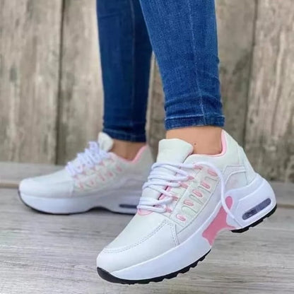 Kara – Lace-Up Cushioned Sole Sneakers