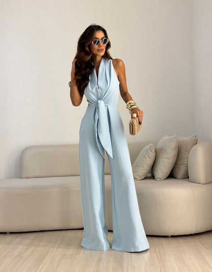 Reba – Halter Neck Wide-Leg Jumpsuit