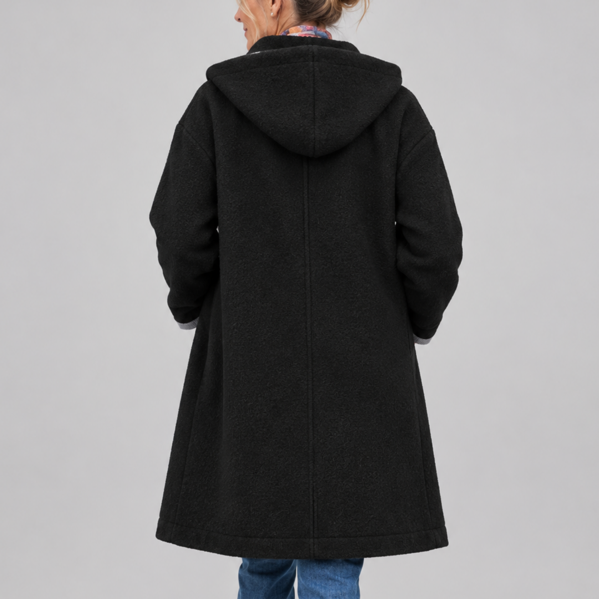Gina – Hooded Button-Front Coat