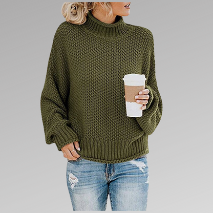 Dawn – Turtleneck Knit Oversized Sweater