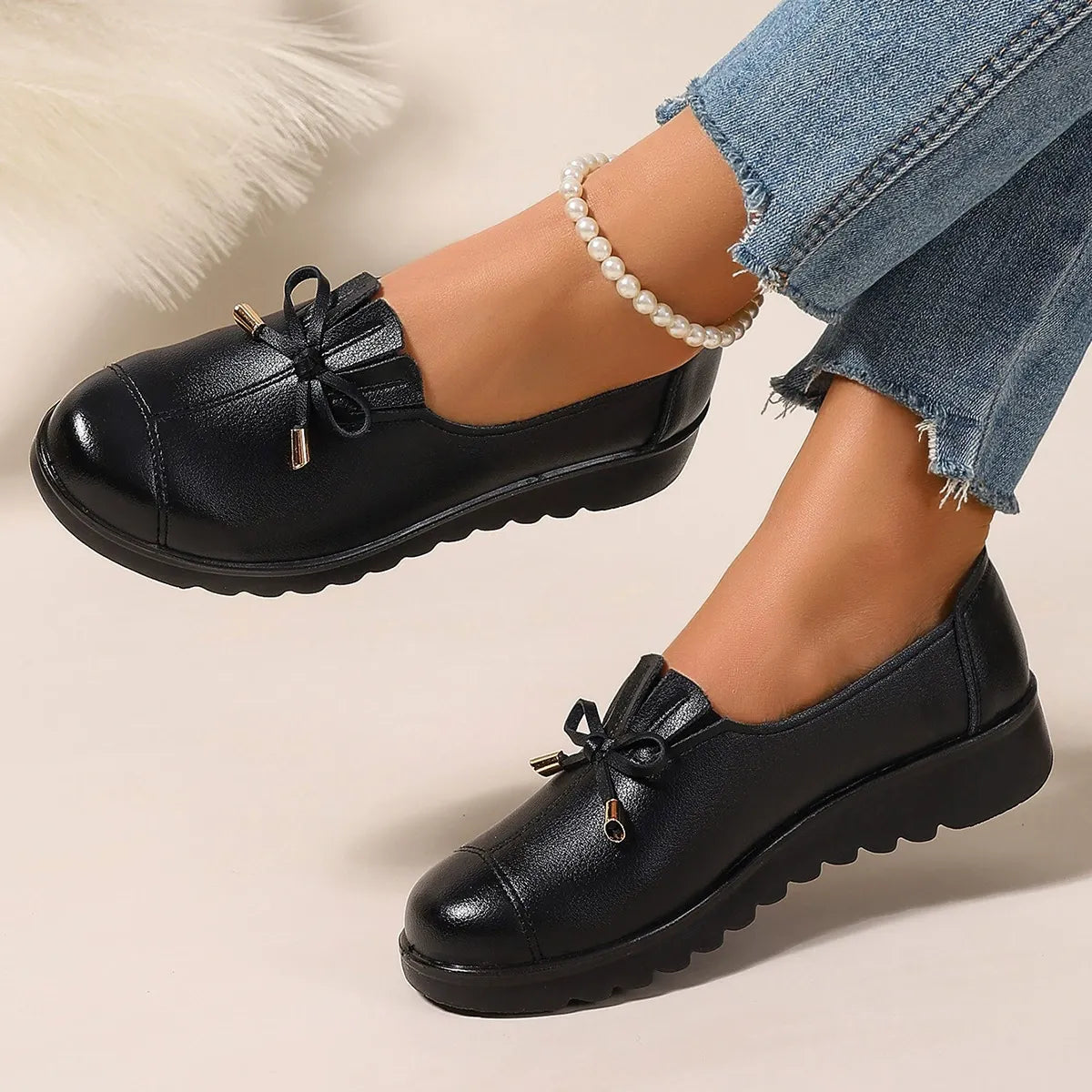 Thelma – Bow Detail Comfort Loafers