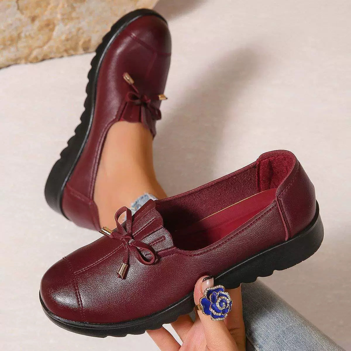 Thelma – Bow Detail Comfort Loafers