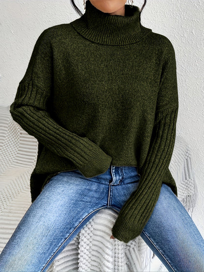 Erica – Oversized Turtleneck Knit Sweater