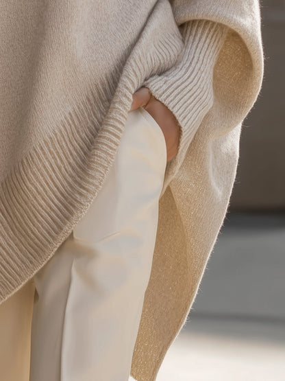 Violet – Oversized Batwing Knit Sweater