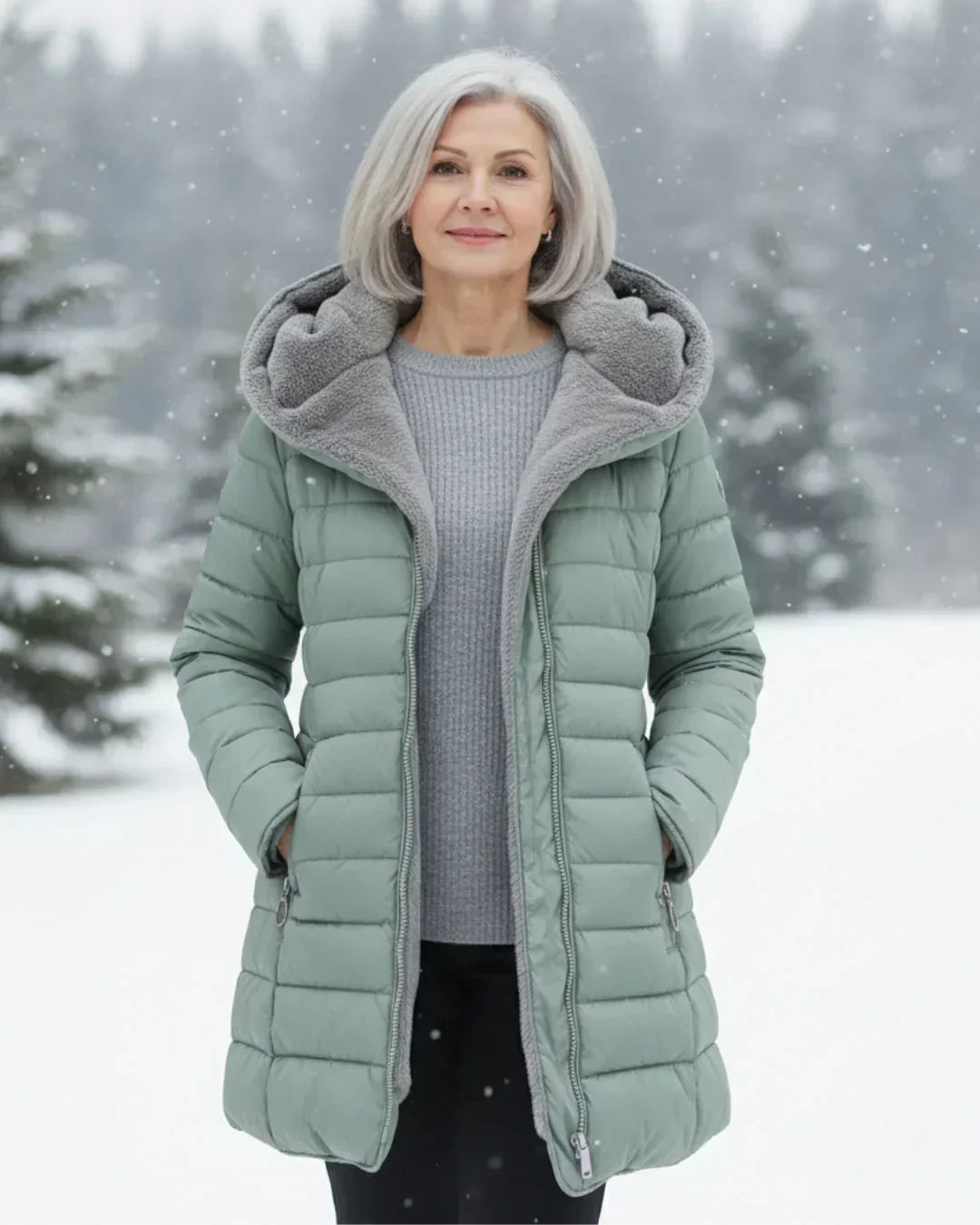 Alma – Quilted Hooded Puffer Coat