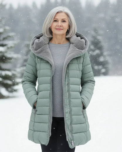 Alma – Quilted Hooded Puffer Coat