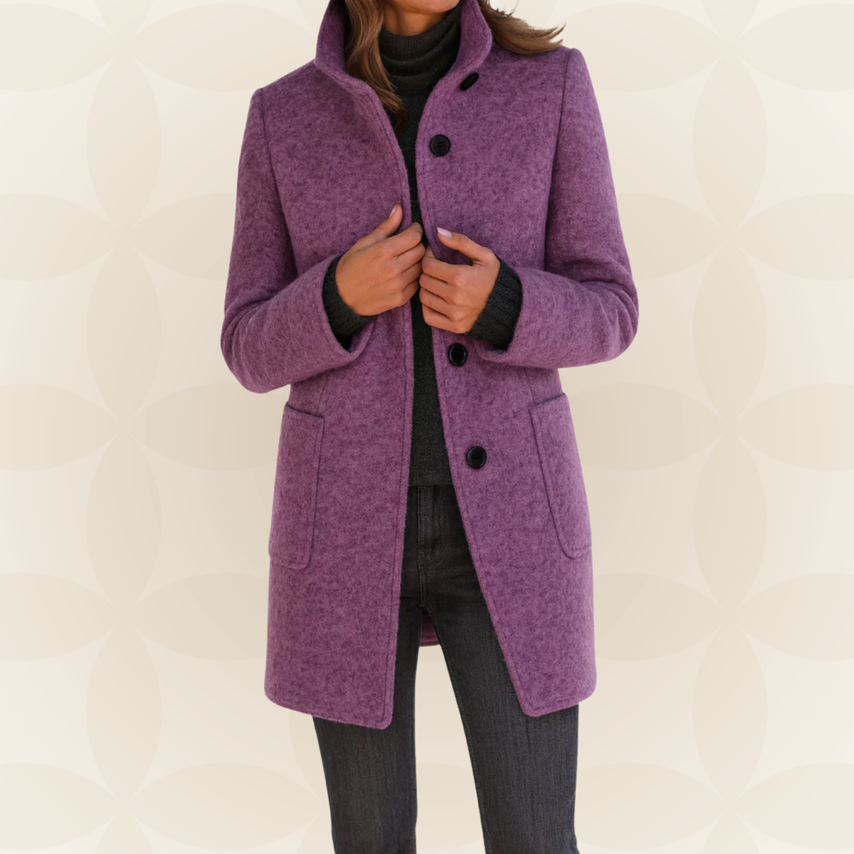 Margaret – Tailored Stand-Collar Coat