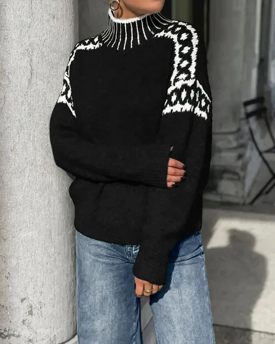 Betty – Fair Isle Turtleneck Knit Sweater
