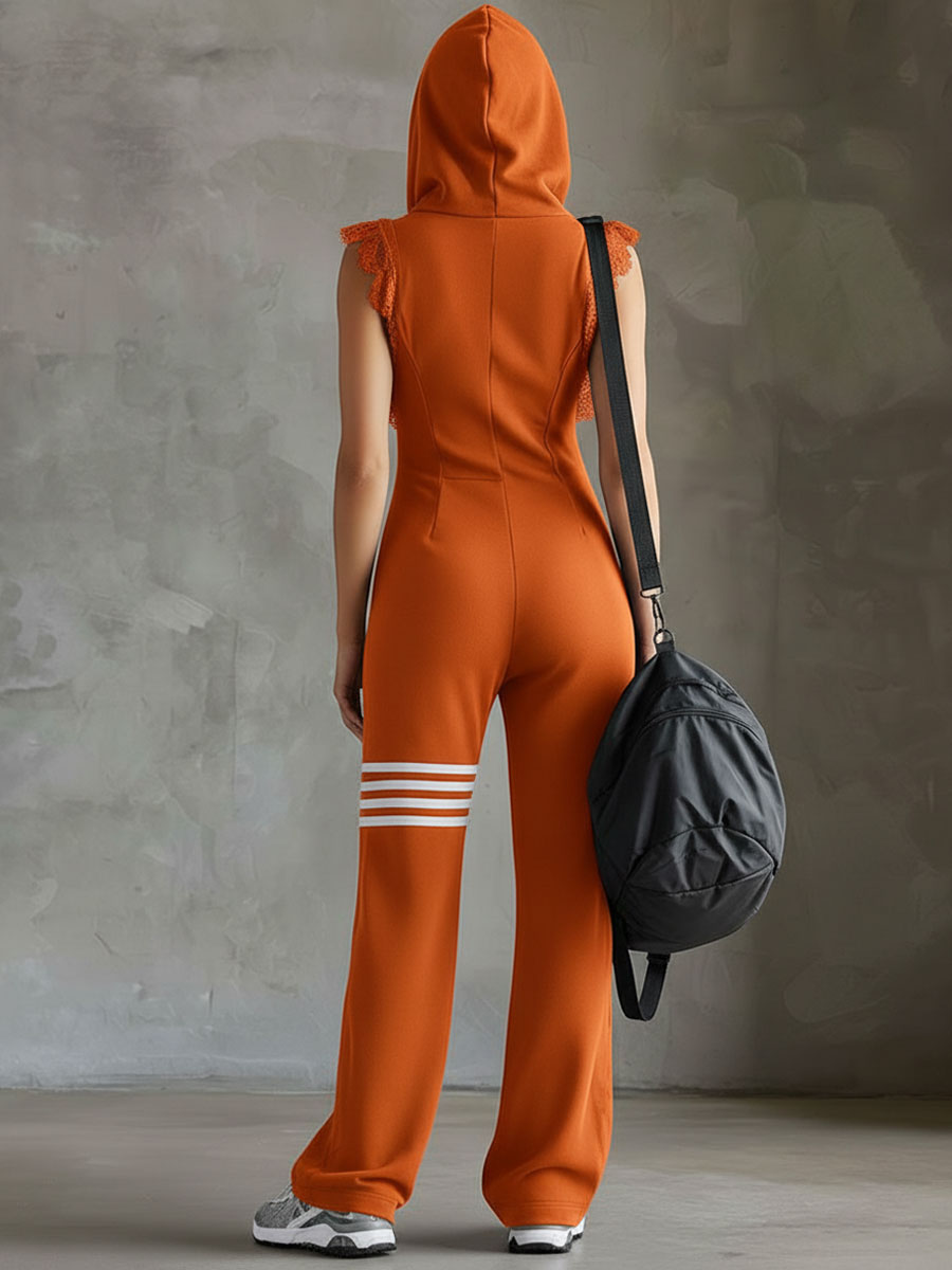 Thelma – Hooded Wide-Leg Sporty Jumpsuit