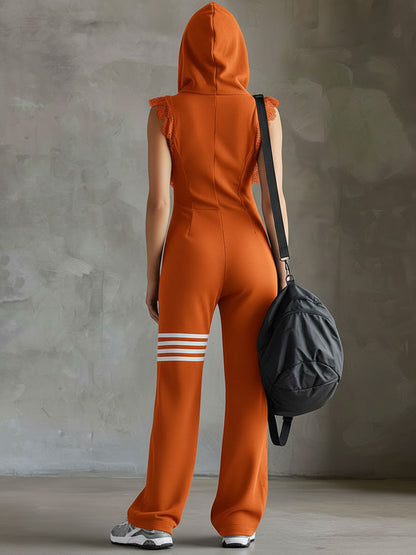 Thelma – Hooded Wide-Leg Sporty Jumpsuit