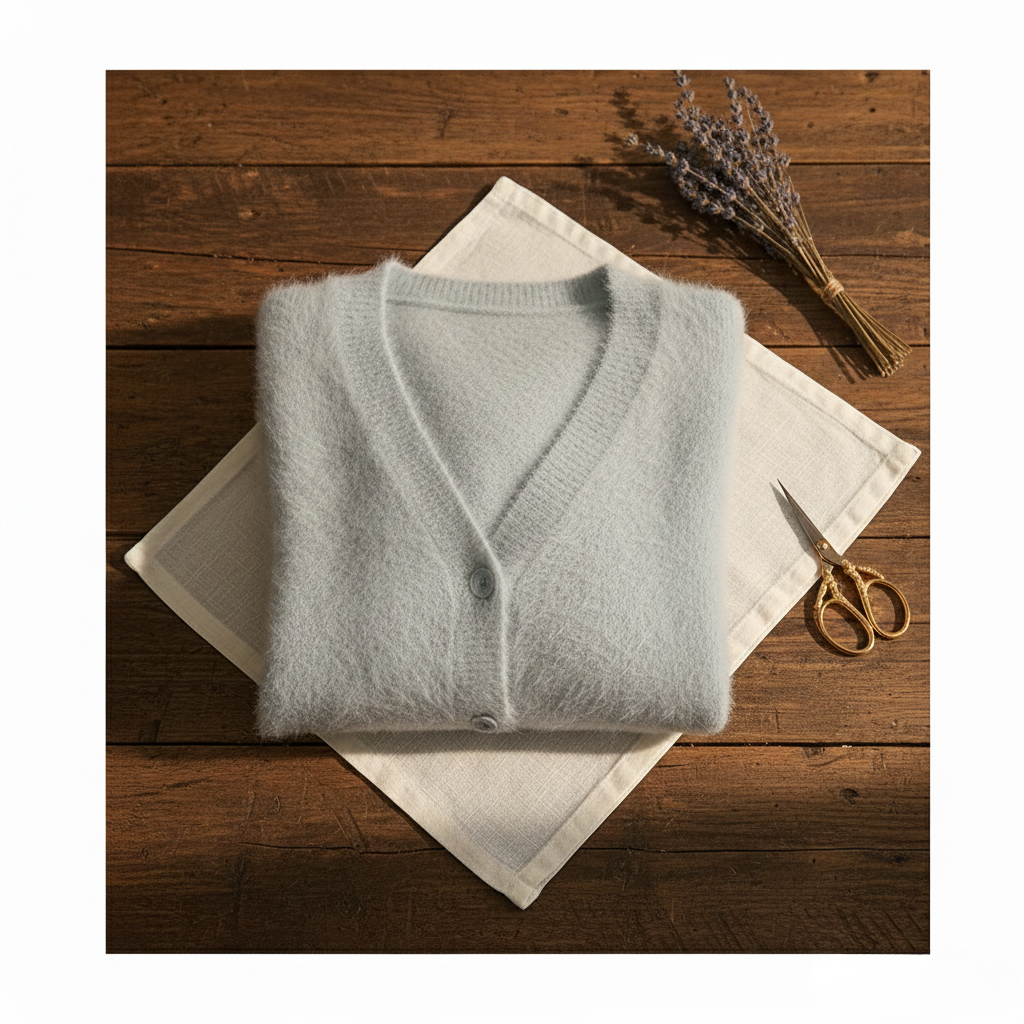 Delilah – Fluffy V-Neck Button Cardigan