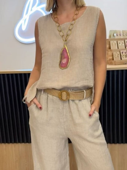 Ola – Relaxed Linen-Look Two-Piece Set