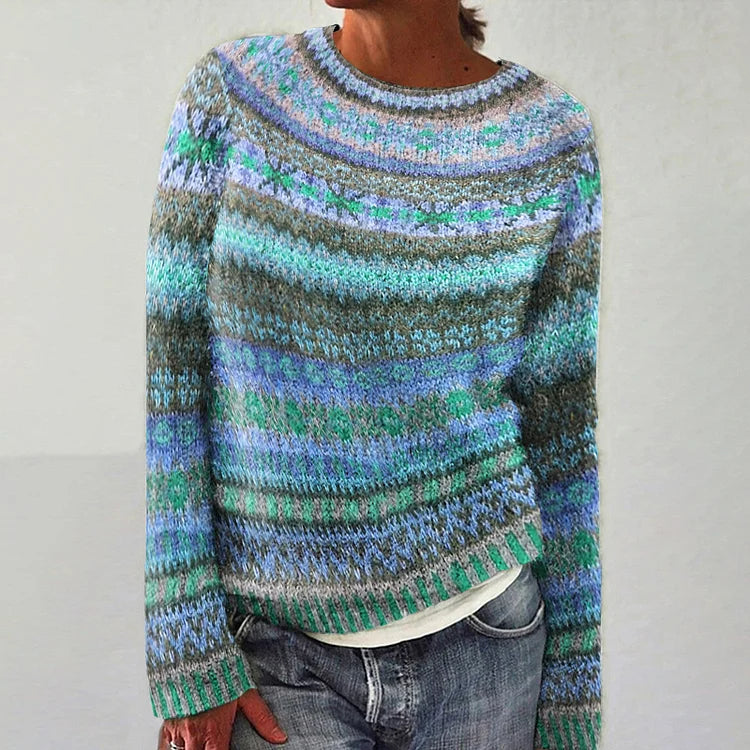 Lorraine – Striped Icelandic Knit Sweater