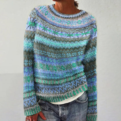 Lorraine – Striped Icelandic Knit Sweater