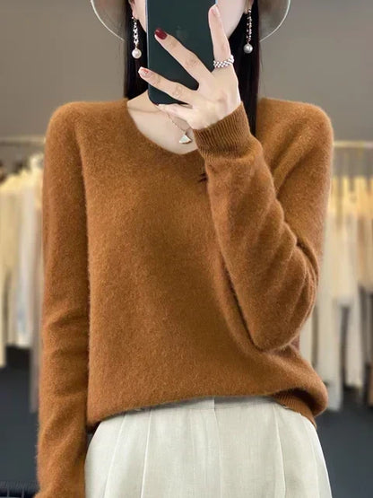 Laverne – Soft Knit Relaxed V-Neck Sweater