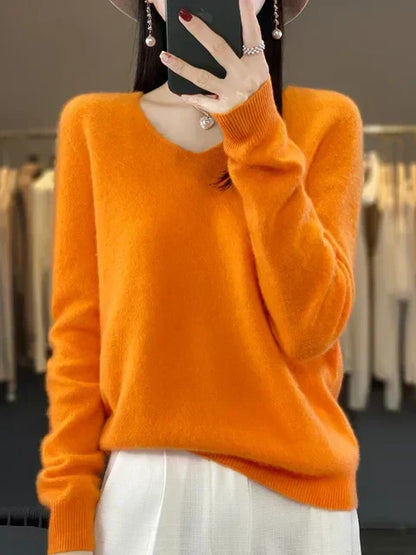 Laverne – Soft Knit Relaxed V-Neck Sweater