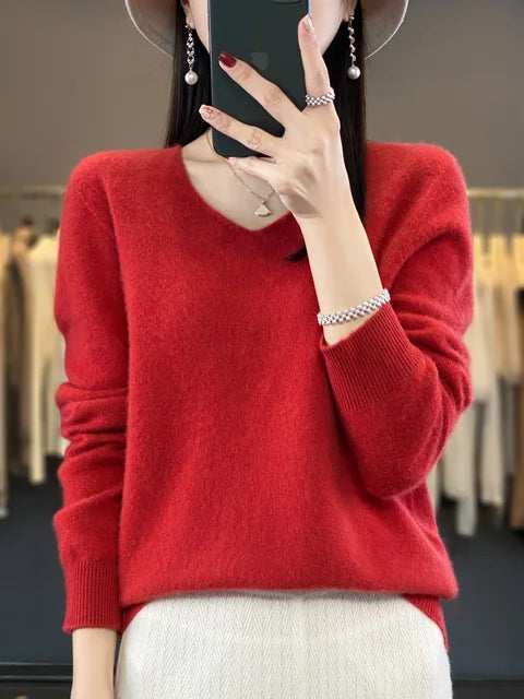 Laverne – Soft Knit Relaxed V-Neck Sweater