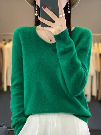 Laverne – Soft Knit Relaxed V-Neck Sweater