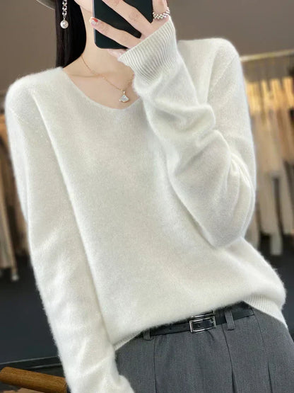 Laverne – Soft Knit Relaxed V-Neck Sweater