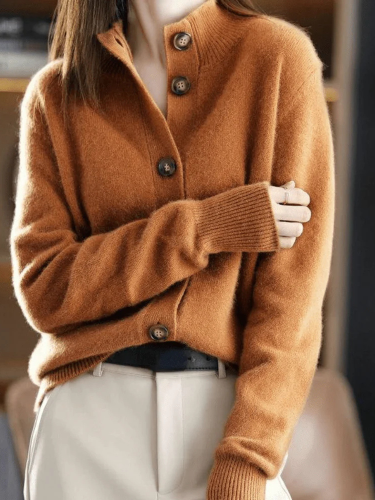 Tabatha – Button-Front Knit Cardigan