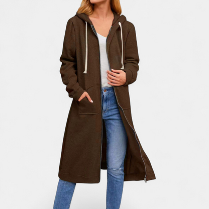 Ida – Longline Zip-Up Relaxed Hoodie