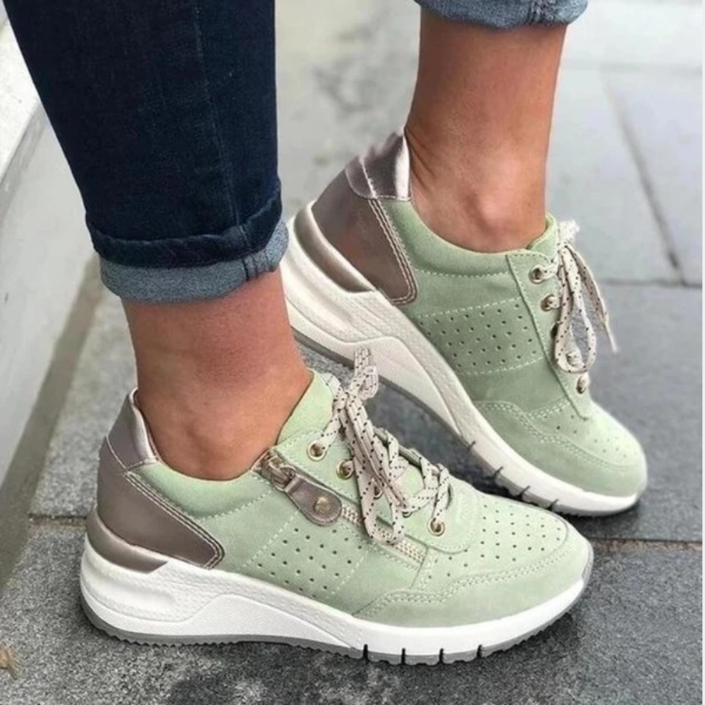 Willa – Lace-Up Wedge Sneakers