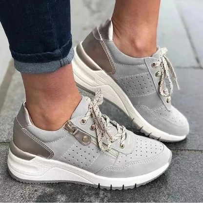 Willa – Lace-Up Wedge Sneakers