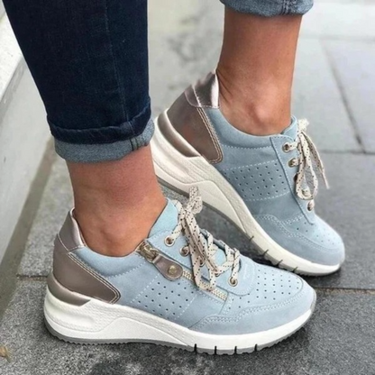 Willa – Lace-Up Wedge Sneakers