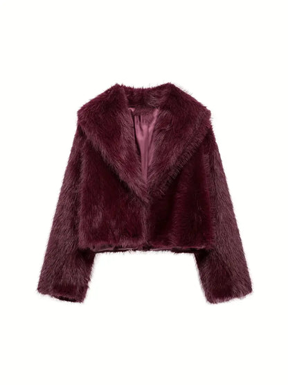Rosemarie – Luxurious Faux Fur Cropped Jacket