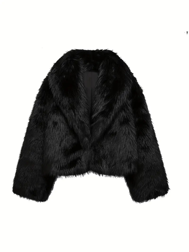 Rosemarie – Luxurious Faux Fur Cropped Jacket