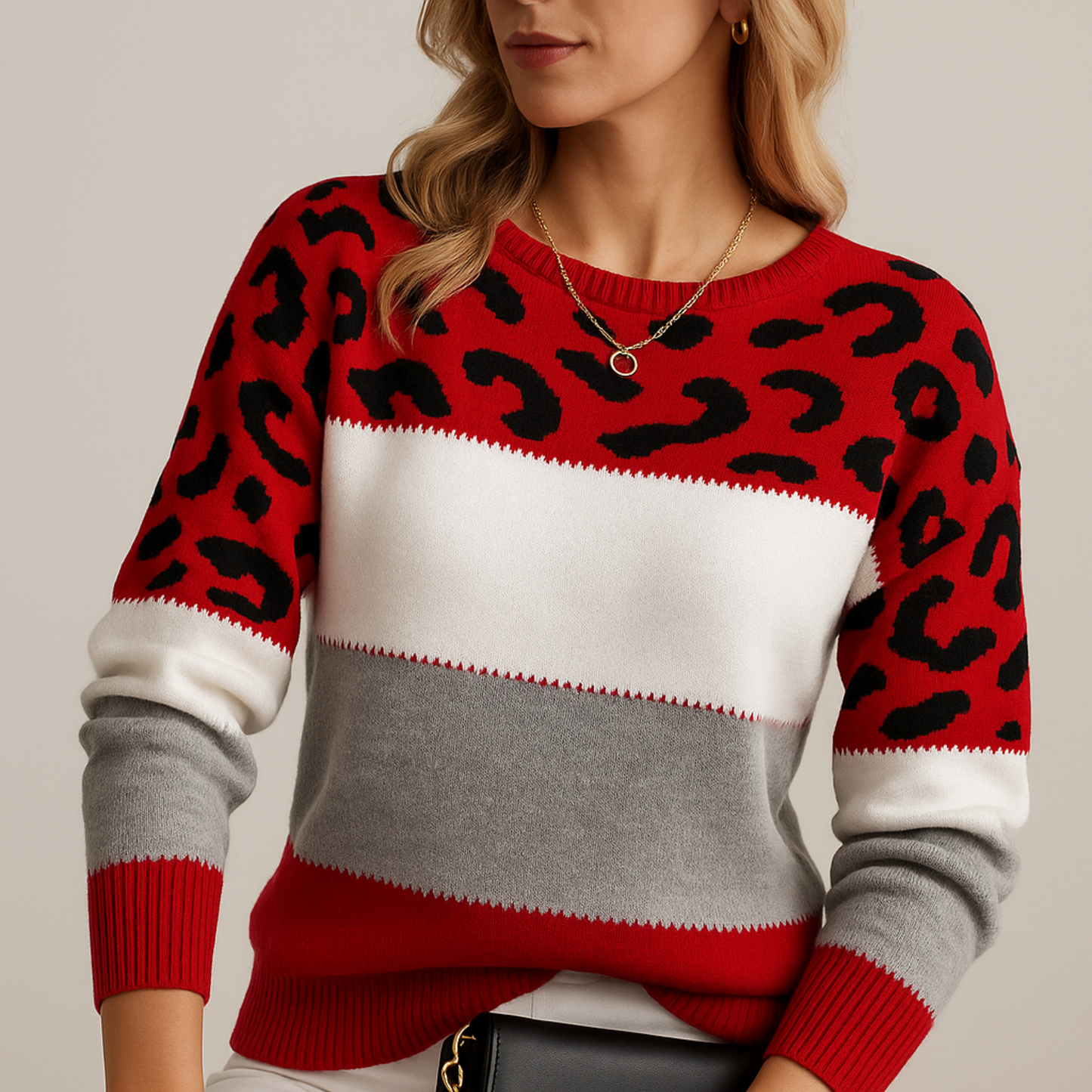 Ida – Leopard Print Knit Sweater