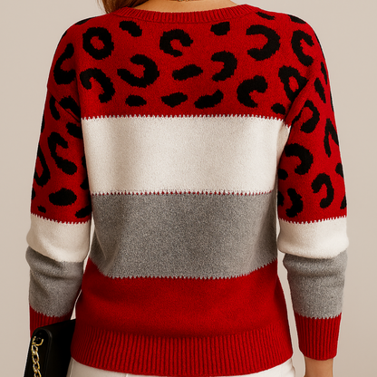 Ida – Leopard Print Knit Sweater
