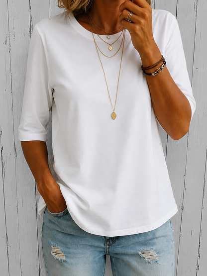 Imogene – Relaxed Three-Quarter Sleeve Top