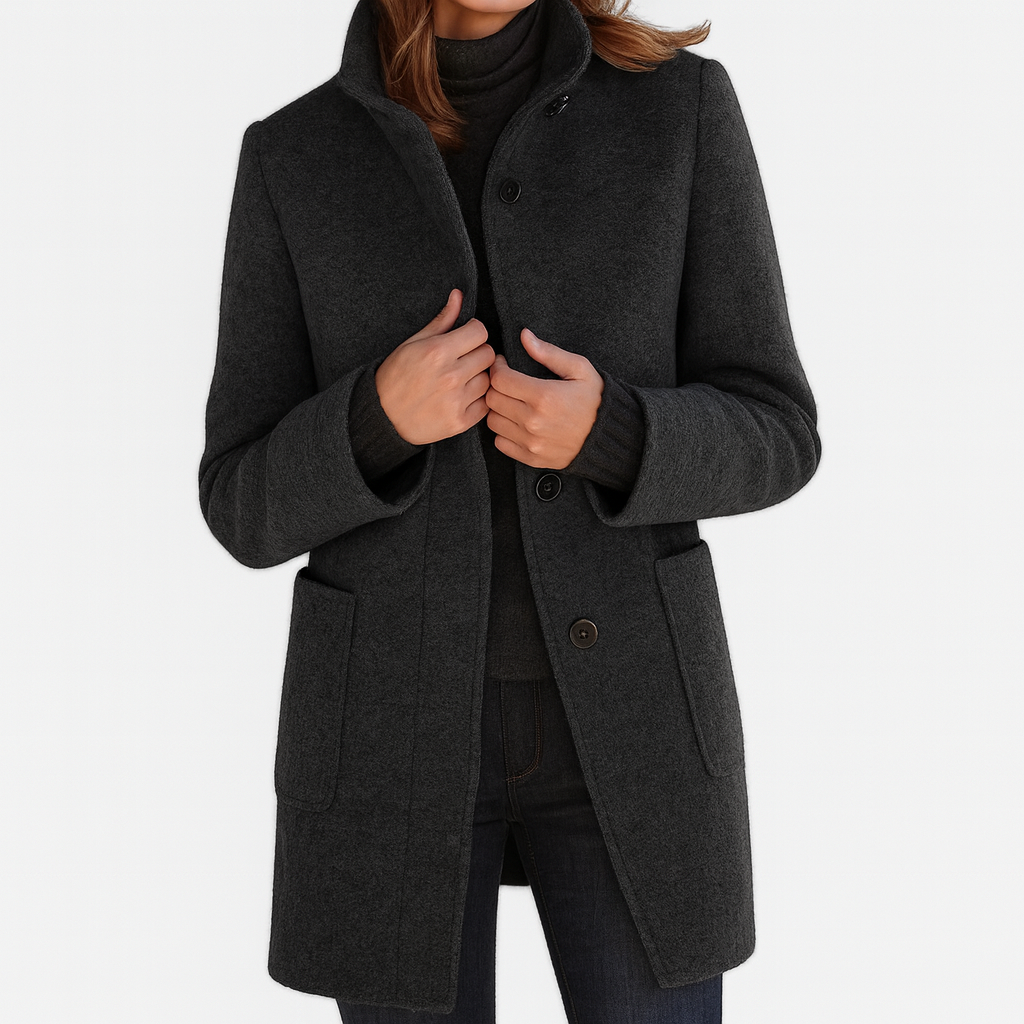 Isabel – Elegant Structured Button-Up Coat