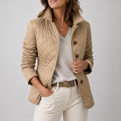Jane – Lightweight Quilted Button-Front Jacket