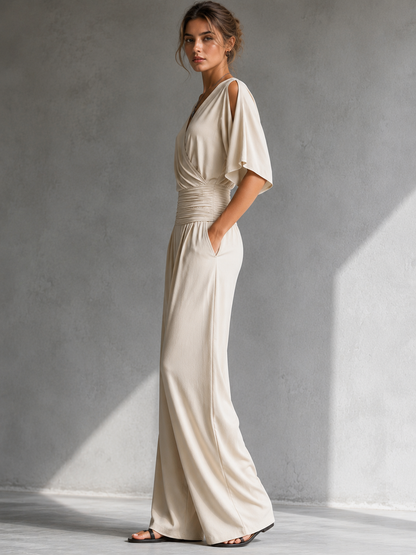 Sabrina – Wide Leg Wrap Jumpsuit