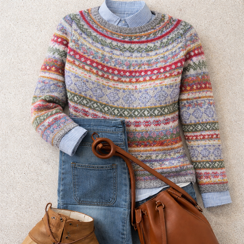 Leslie – Fair Isle Heritage Knit Sweater