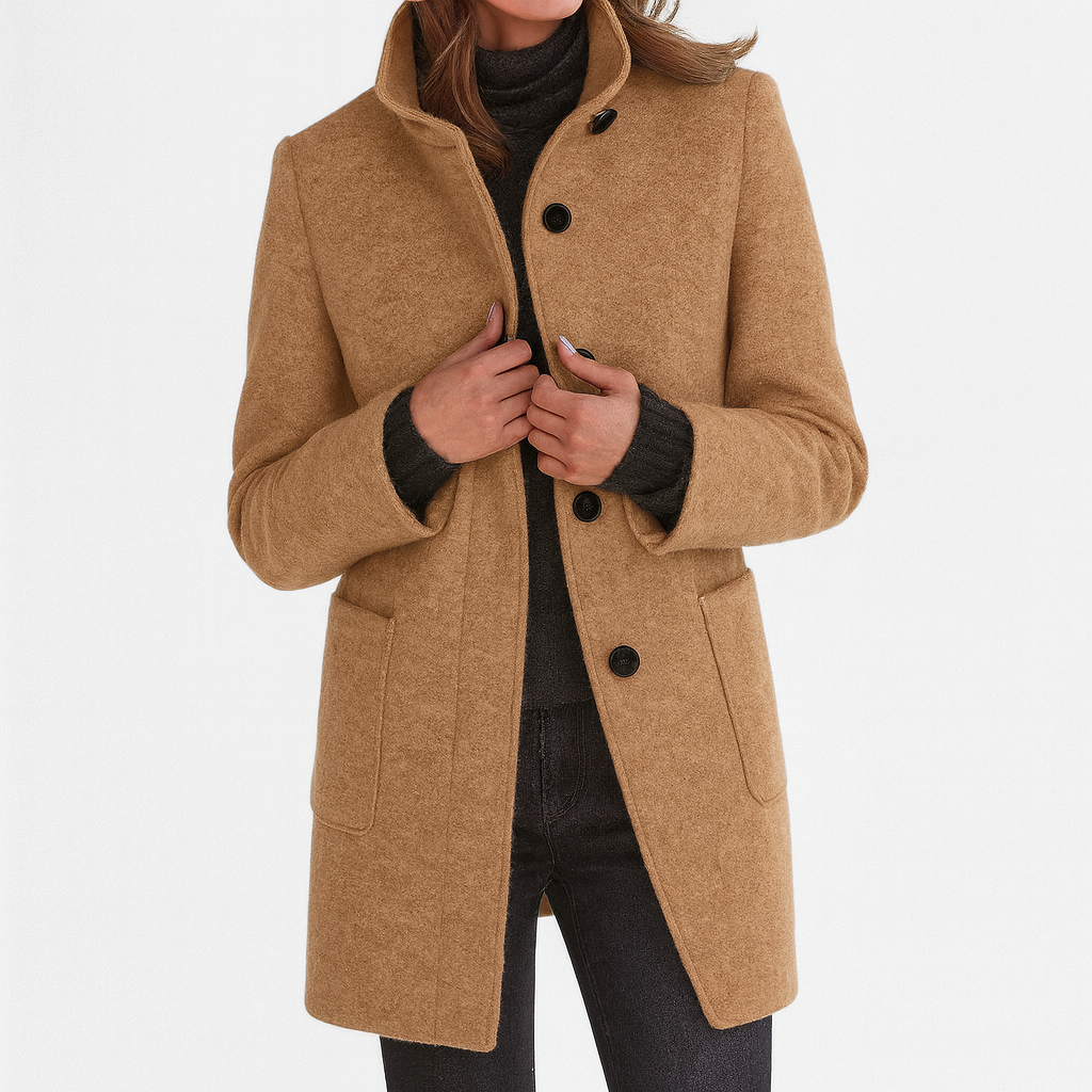 Isabel – Elegant Structured Button-Up Coat