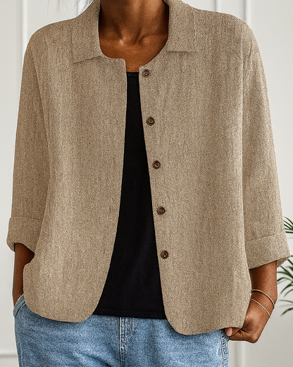 Lynn – Easy Button-Front Cardigan