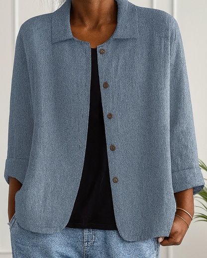Lynn – Easy Button-Front Cardigan