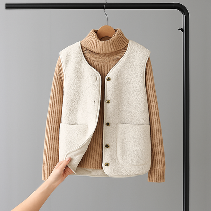 Josephine – Sleeveless Button-Front Vest