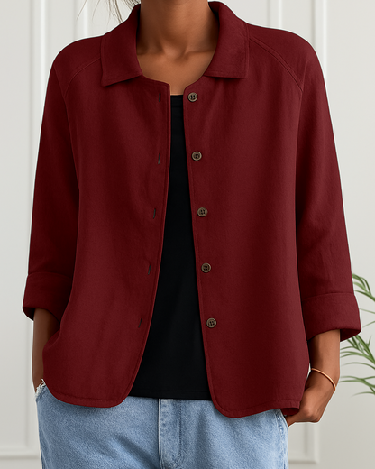 Lynn – Easy Button-Front Cardigan