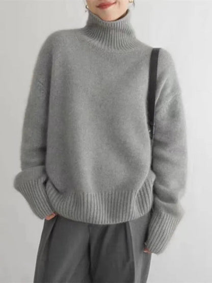 Diane – Oversized Turtleneck Knit Sweater