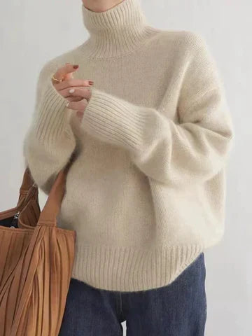 Diane – Oversized Turtleneck Knit Sweater